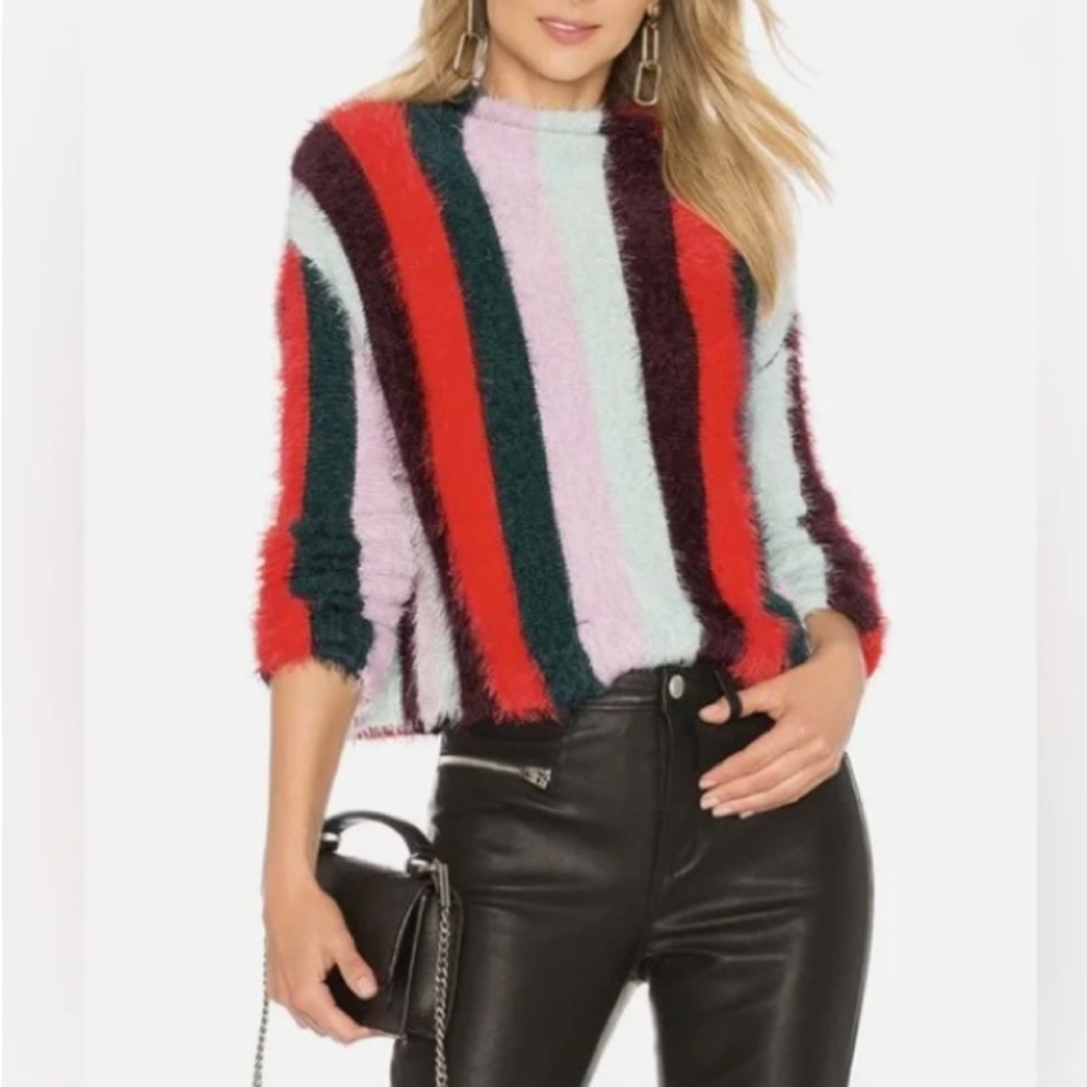Blank NYC Funnel Neck Fuzzy Sweater